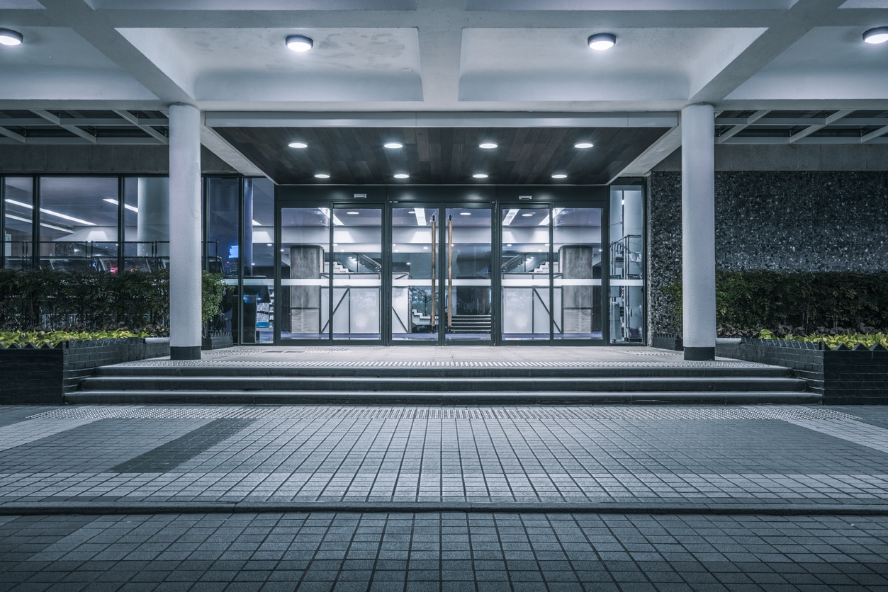 modern commercial building gate